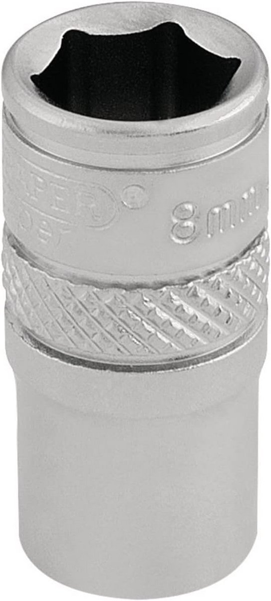 Metrische 8 mm Bithouder met 1/4 Inch Aandrijving en Gekartelde Ring