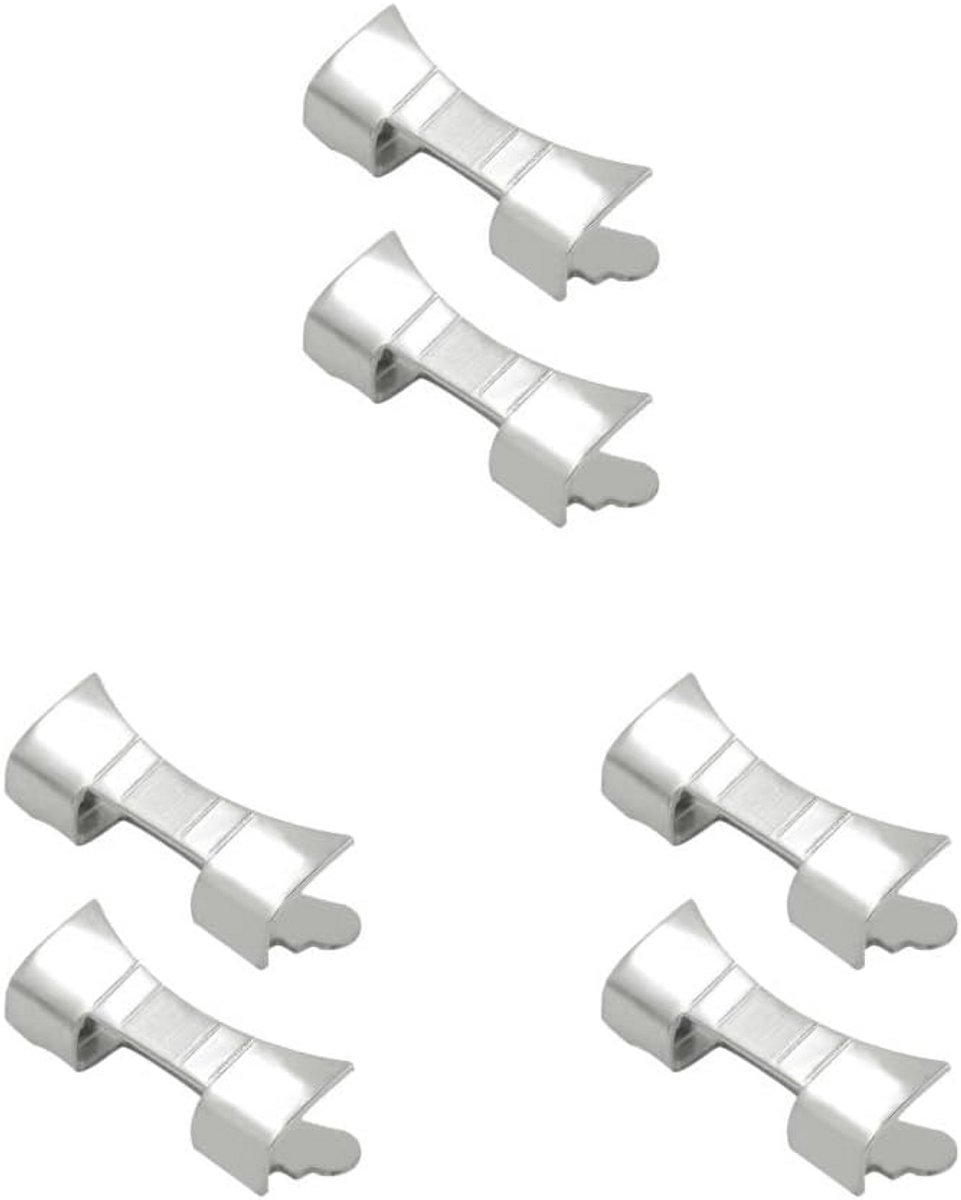 2 Stuks Horlogeband Schakel Gebogen Eindstuk Roestvrij Staal Reparatie Onderdeel 24mm