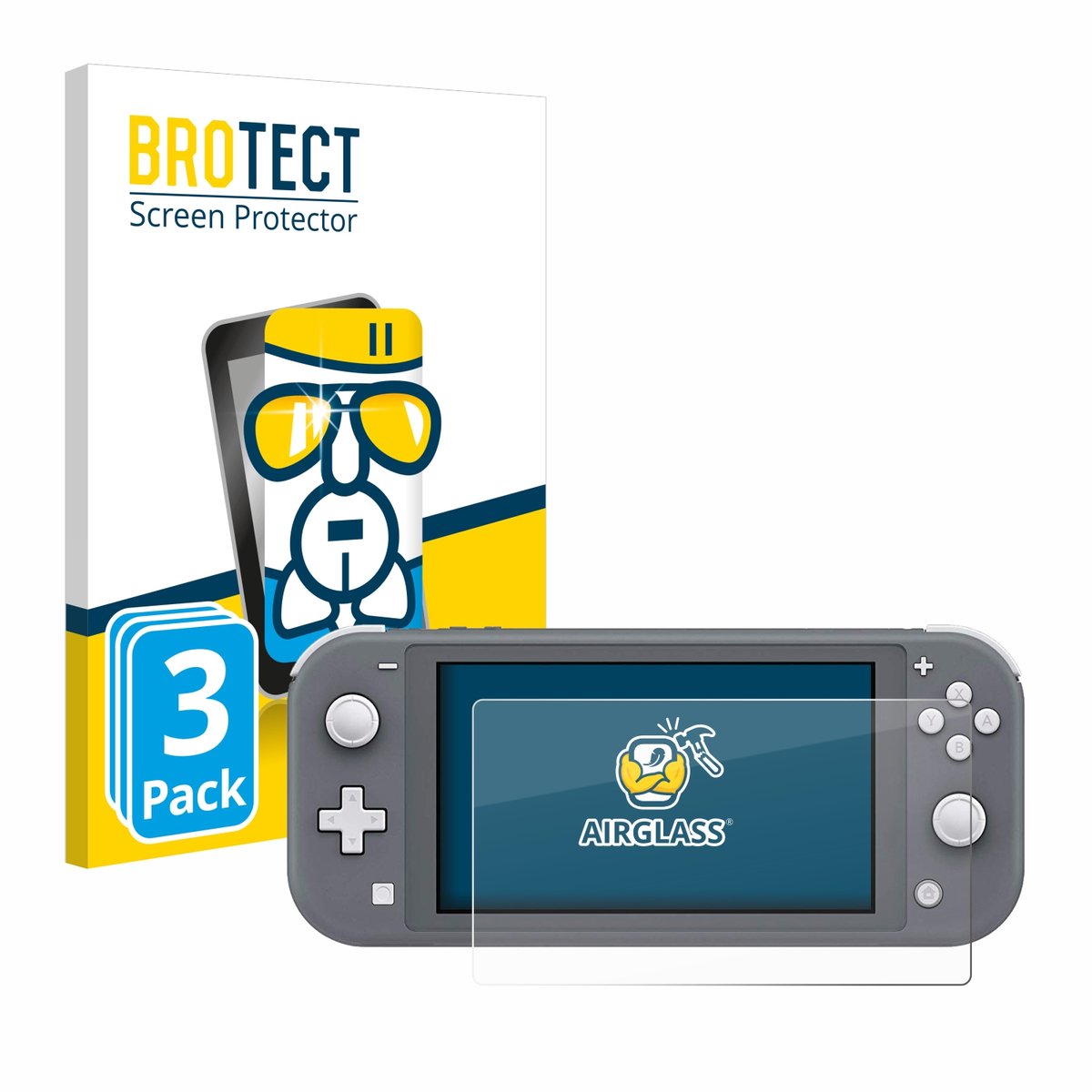 Screenprotector 3 Stuks voor Nintendo Switch Lite Beschermglas transparant