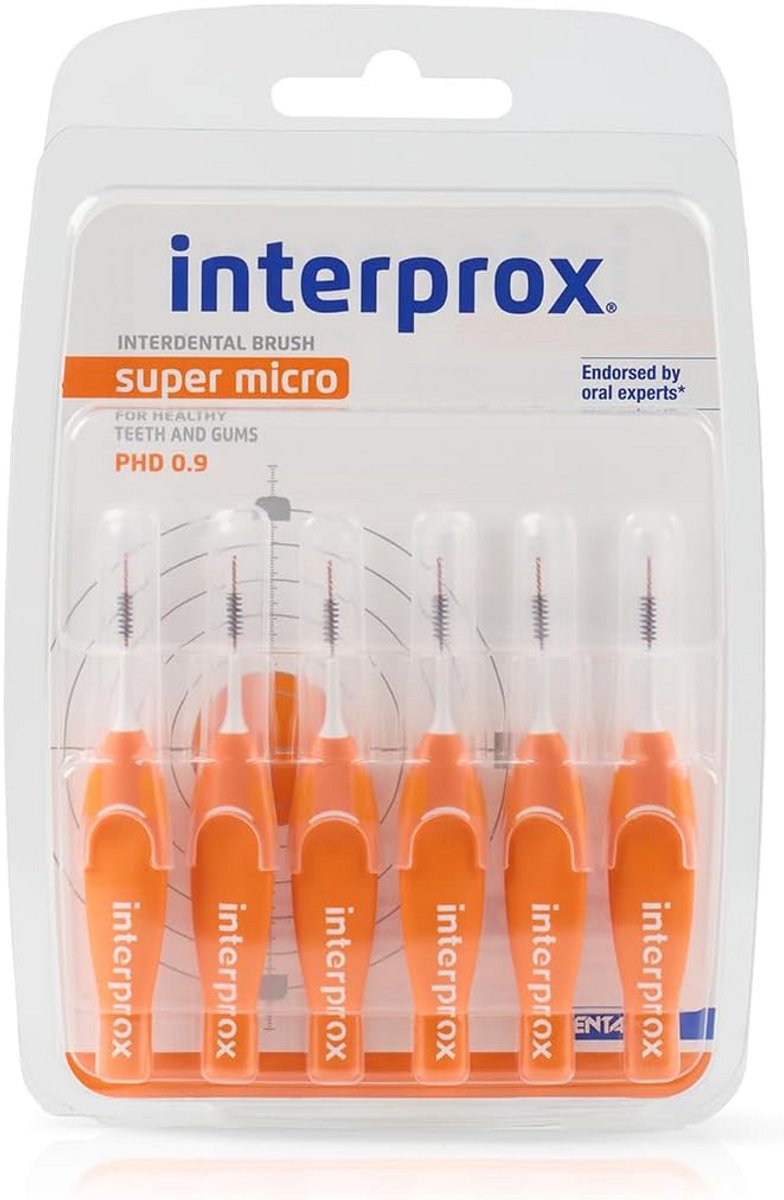 Tandvleesborstels Super Micro Ø0.7mm Oranje 6 Stuks