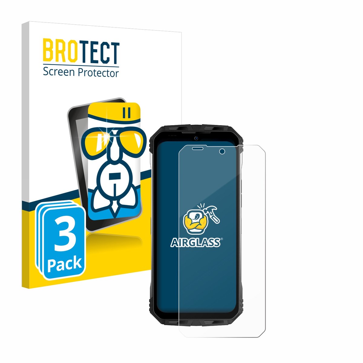 Screenprotector 3 Stuks voor Doogee S100 Pro Beschermglas transparant