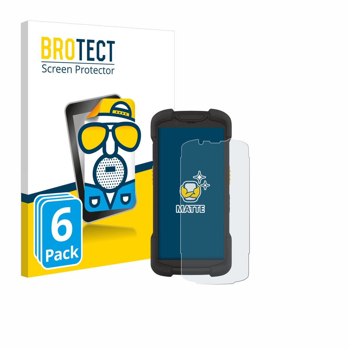 BROTECT - Screenprotector voor Zebra TC73 - Folie Beschermfolie matte 6 Stuks