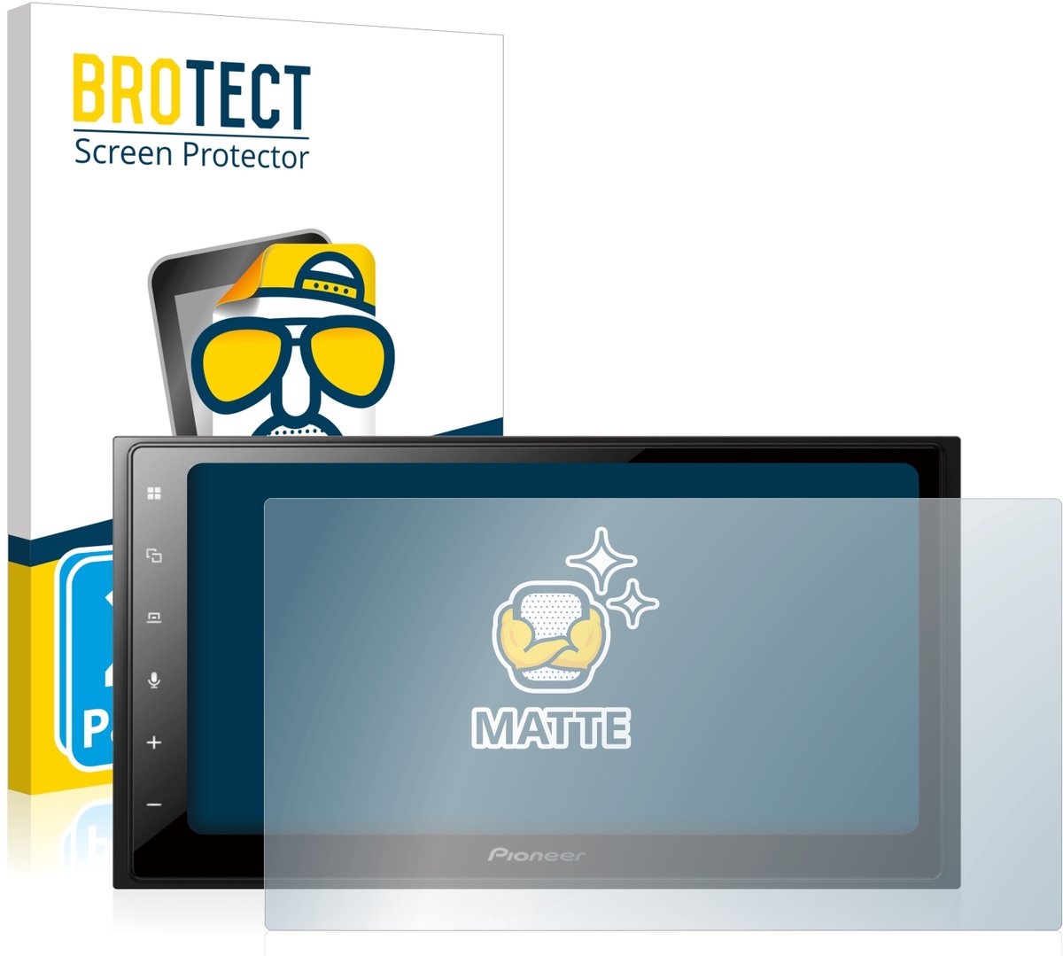 BROTECT - Screenprotector voor Pioneer SPH-DA250DAB - Folie Beschermfolie matte 2 Stuks