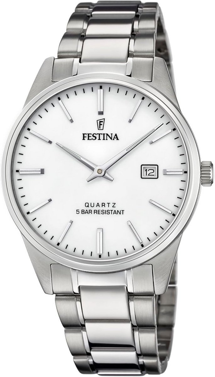 Herhorloge Analoog Kwarts met Roestvrij Stalen Band