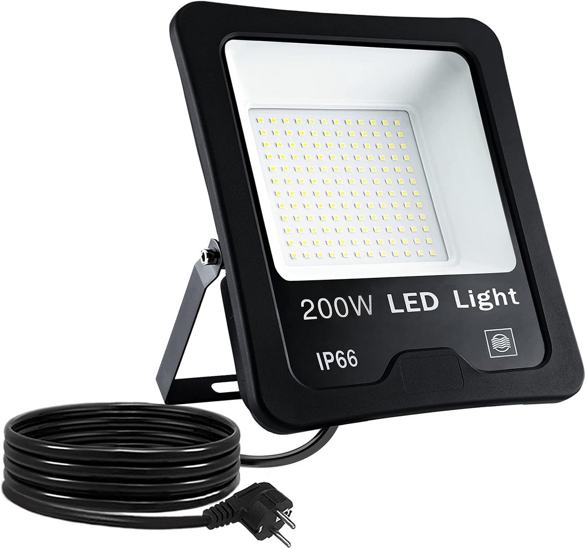Krachtige Led Buiten Schijnwerper 200W IP66 Warmwit Bouwlamp voor Tuin en Buitenverlichting