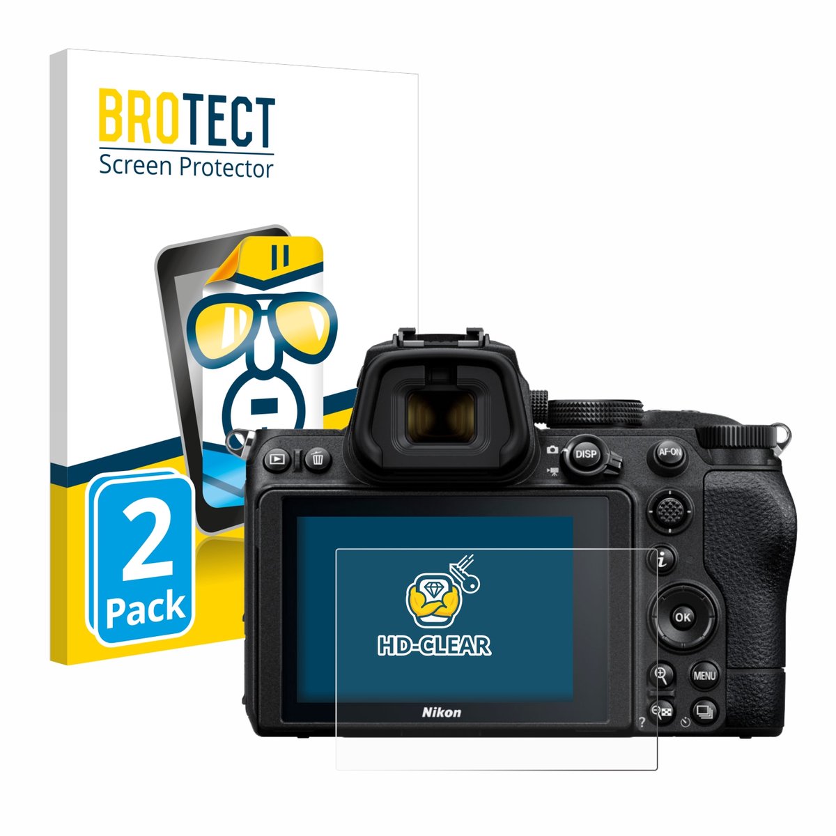 BROTECT - Screenprotector voor Nikon Z 5 - Folie Beschermfolie transparant 2 Stuks