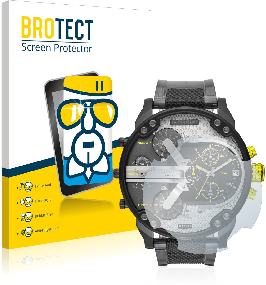 Screenprotector voor Diesel DZ7422 Mr. Daddy 2.0 Beschermglas transparant