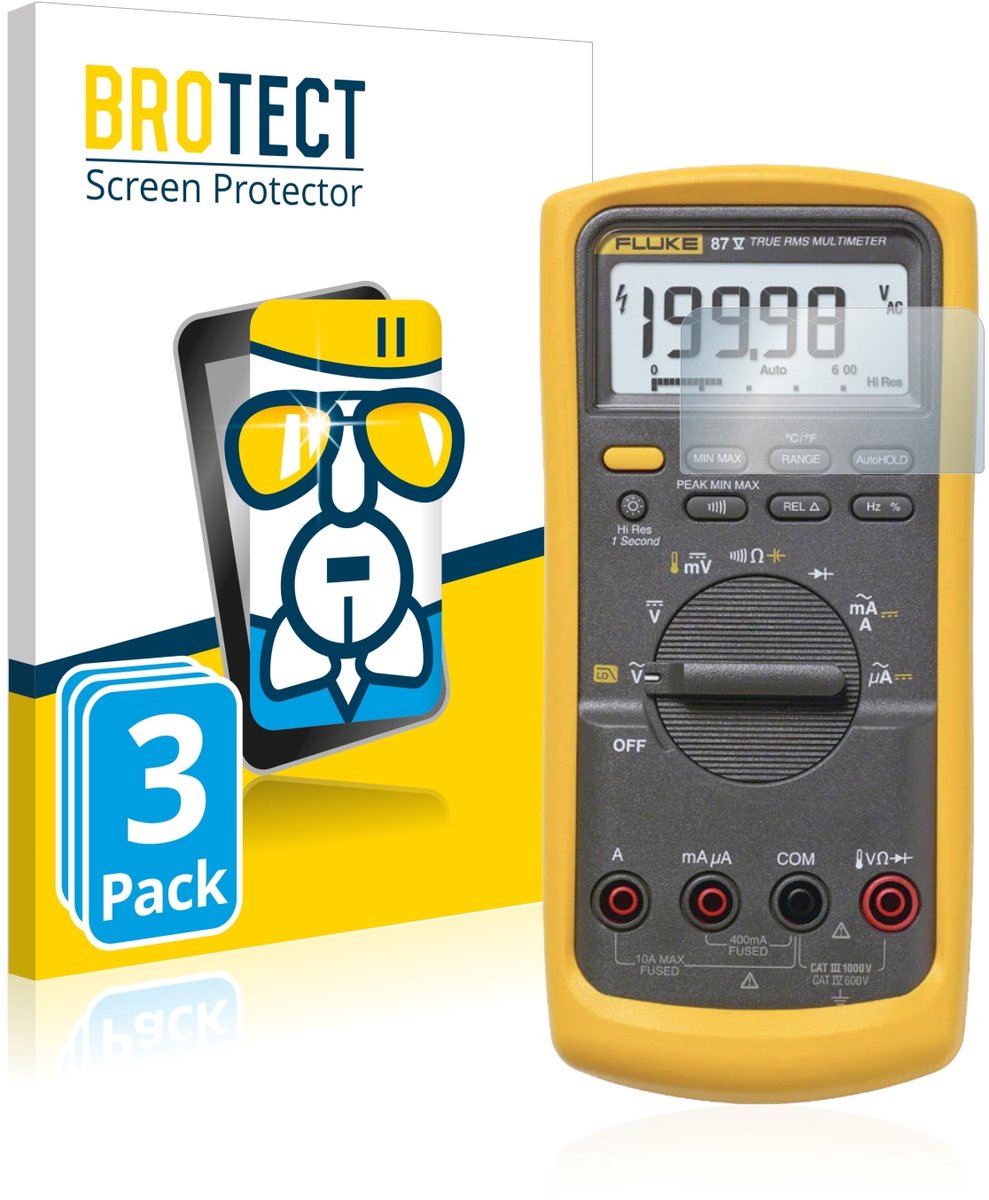 Screenprotector 3 Stuks voor Fluke 87v Beschermglas transparant