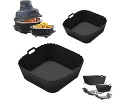 Crispi Accessoires Gescht voor Ninja CRISPi FN101EU, 2 stuks, siliconen vorm voor Ninja Crispi accessoires, 3,8 l en 1,4 l, herbruikbare siliconen vorm voor Airfryer, Ninja Crispi Accessoires