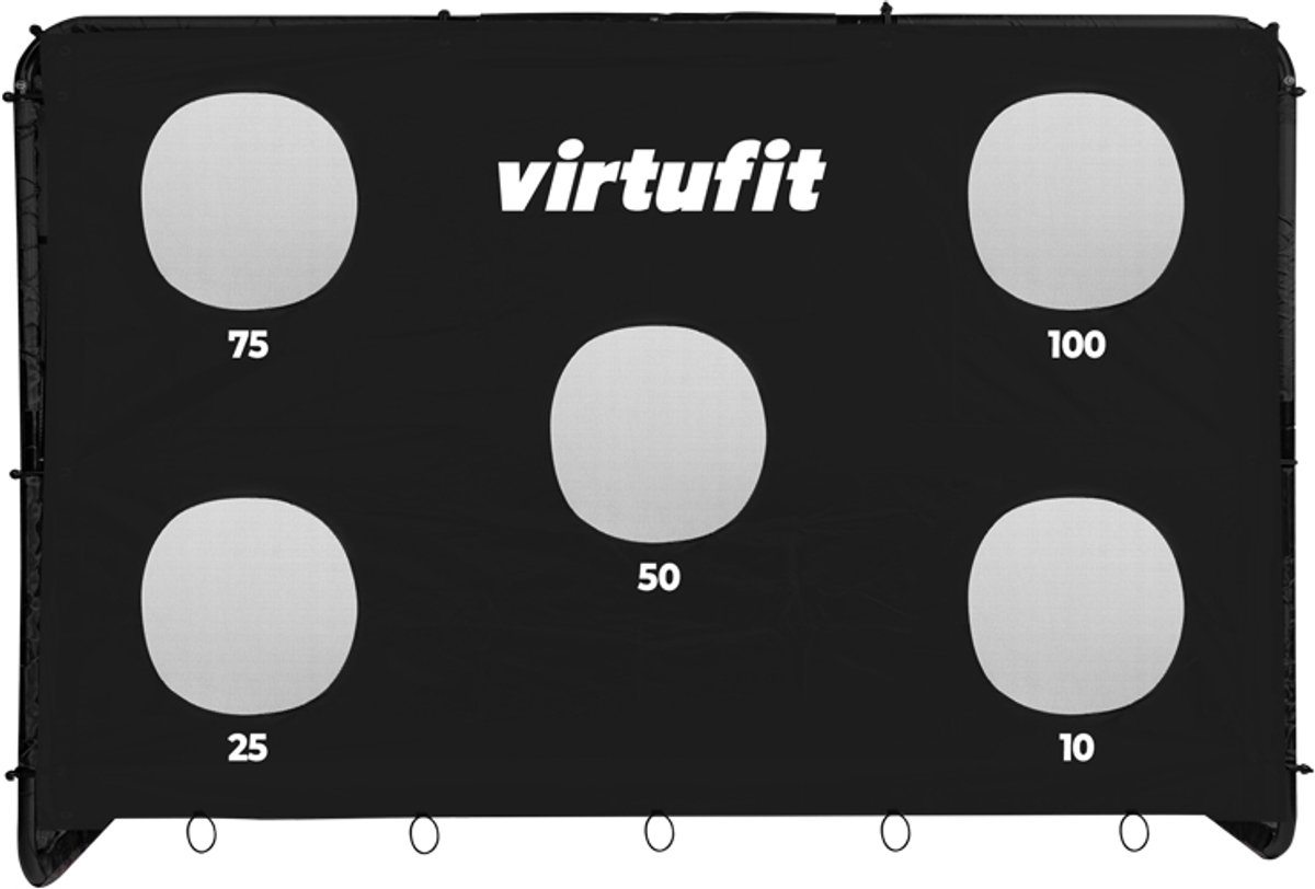 VirtuFit Voetbaldoel Pro met Doelwand - Voetbalgoal - 300 x 200 cm - Doelwand met 5 open zones - Snelle montage - Voetbaldoel met gatendoek - Inclusief 4 grondankers — afbeelding 6