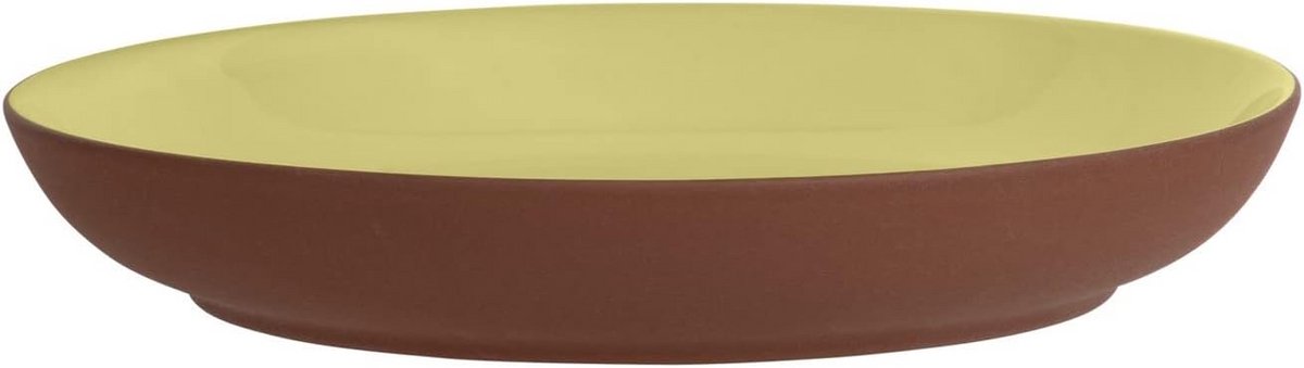 Geel Keramisch Bord van 26 cm - Serveerbord met Rustieke Flair