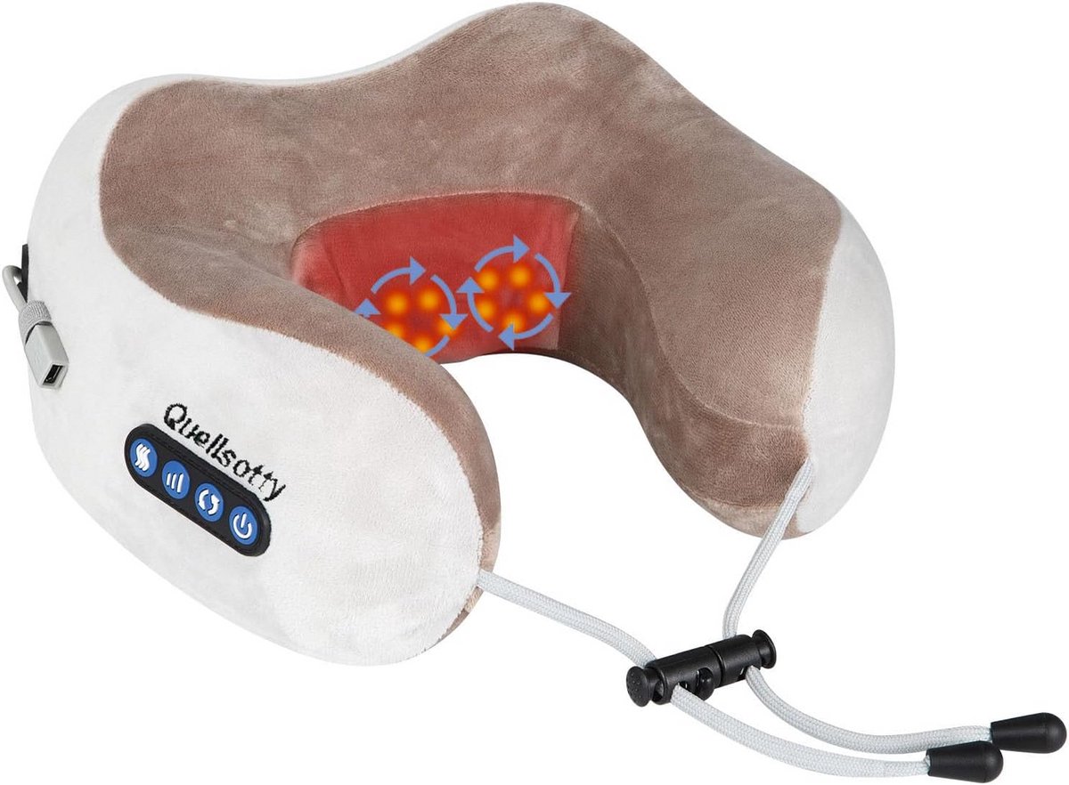 Draadloos Shiatsu Nekmassageapparaat - Oplaadbaar met USB-C voor Nek & Schouders