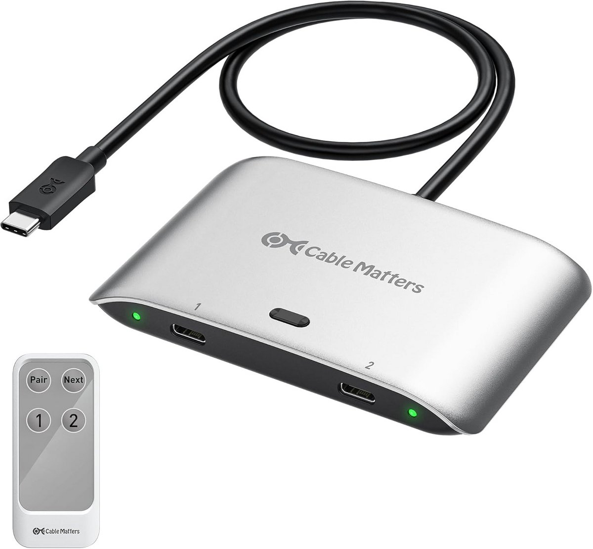 USB4 USB C Switch voor 2 Computers met Hoge Snelheid en Afstandsbediening