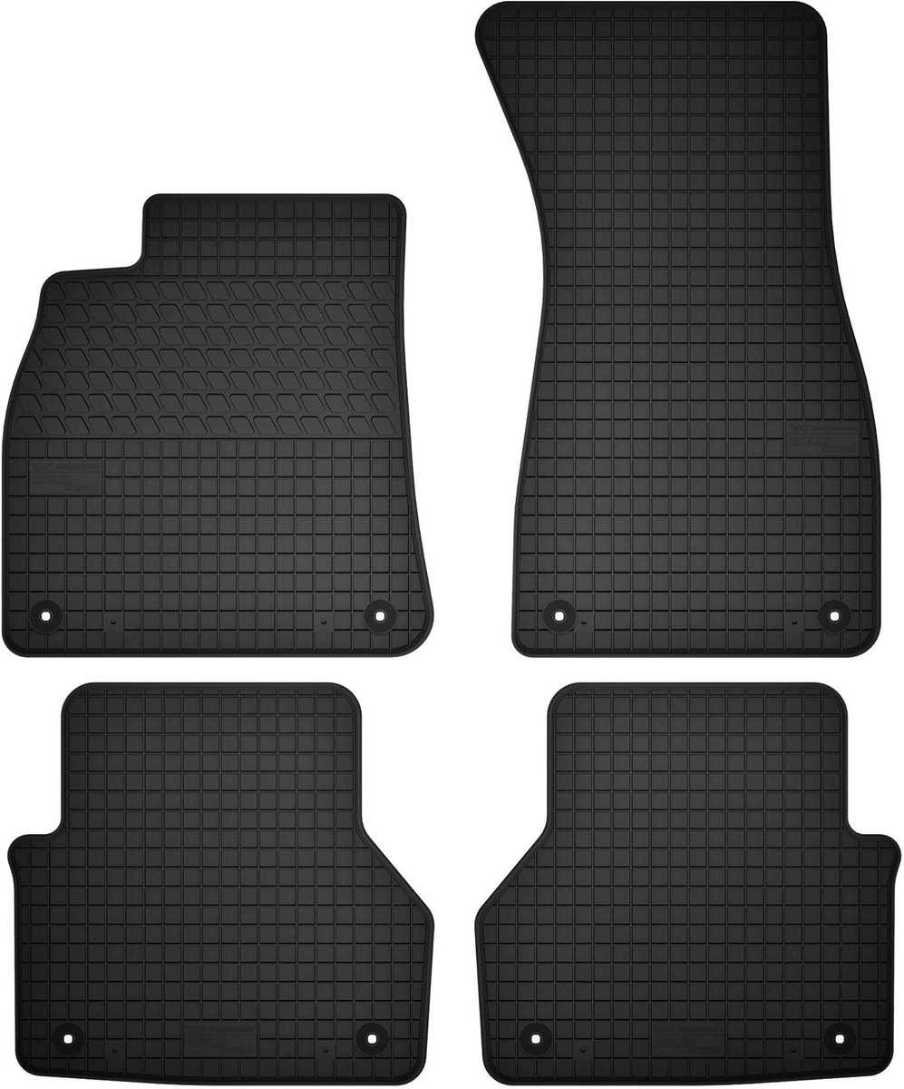 Wielganizator SolidTread Serie - Gum Rubber Vloermatten - Audi A7 C8 Sportback - 2018 - Volledig Passend - Zwart