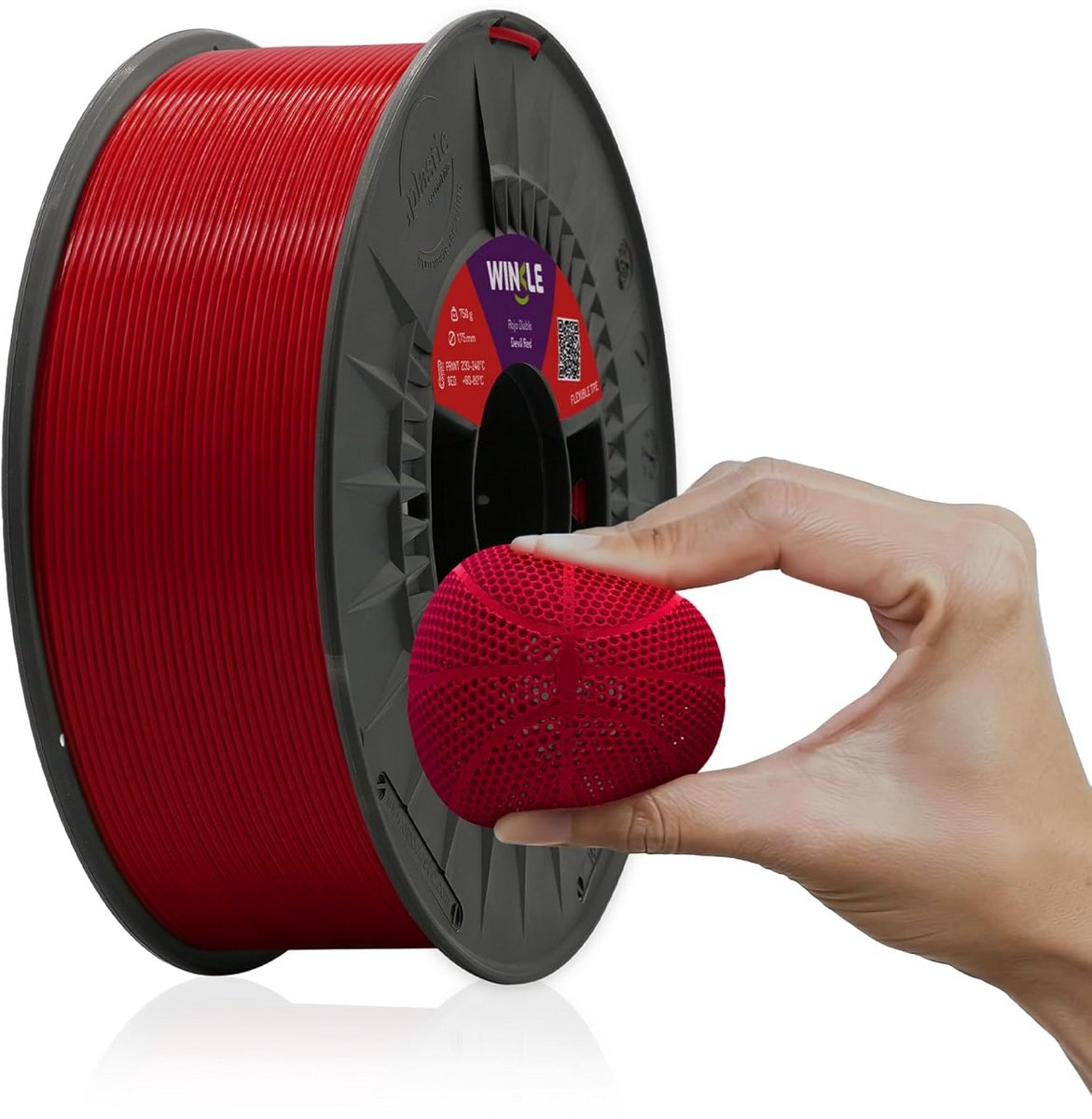 Flexibel TPE Filament 1.75mm - 750g - Duurzaam en Rood voor 3D Printers