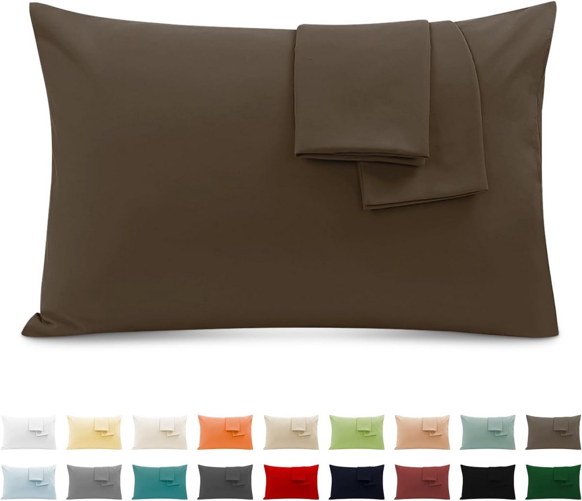 Set van 2 Katoenen Kussenslopen voor Tweepersoonsbed 40x70 cm - Zacht en Hypoallergeen