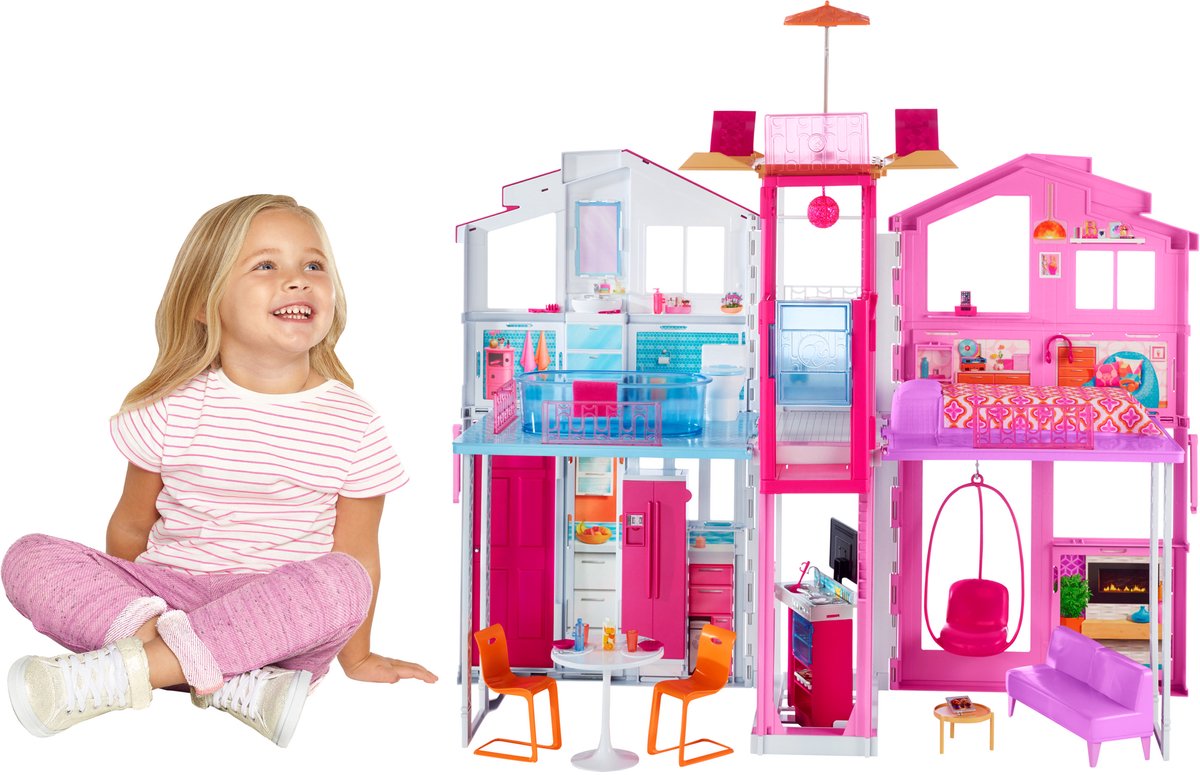 BARBIE MALIBU HUIS MET 3 VERDIEPINGEN — afbeelding 3