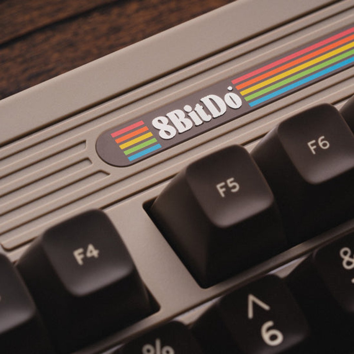 8Bitdo C64 Edition toetsenbord Gamen USB + RF Wireless + Bluetooth QWERTY Brits Engels Grijs thumbnail 3