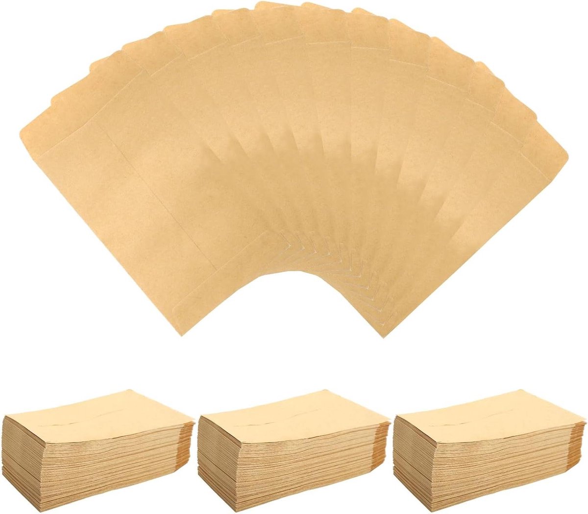 300 stuks papieren zaadzakjes 6 x 10 cm - Mini zakjes om te vullen - Kraftpapier - Tuinieren en zaden opslaan