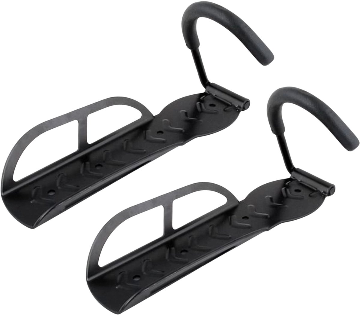 Trizand fietshaak muur - 2x - fiets ophanghaak - wandhouder voor fiets - zwart - max 25 kg