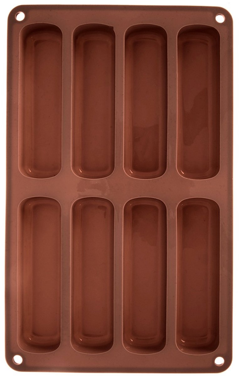 Vingervorm Silicone Bruin 28x17x2 cm - Bakvorm voor Lange Vingers - Chocolade