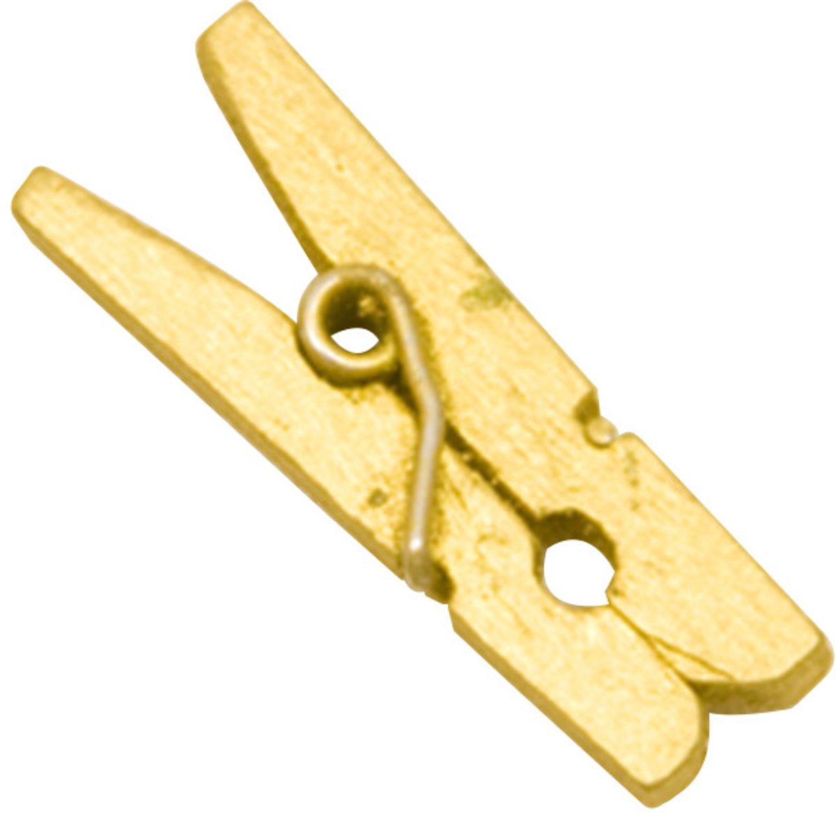 HOBI - 10 gouden mini houten wasknijpers 2,5 cm voor plaatskaarten
