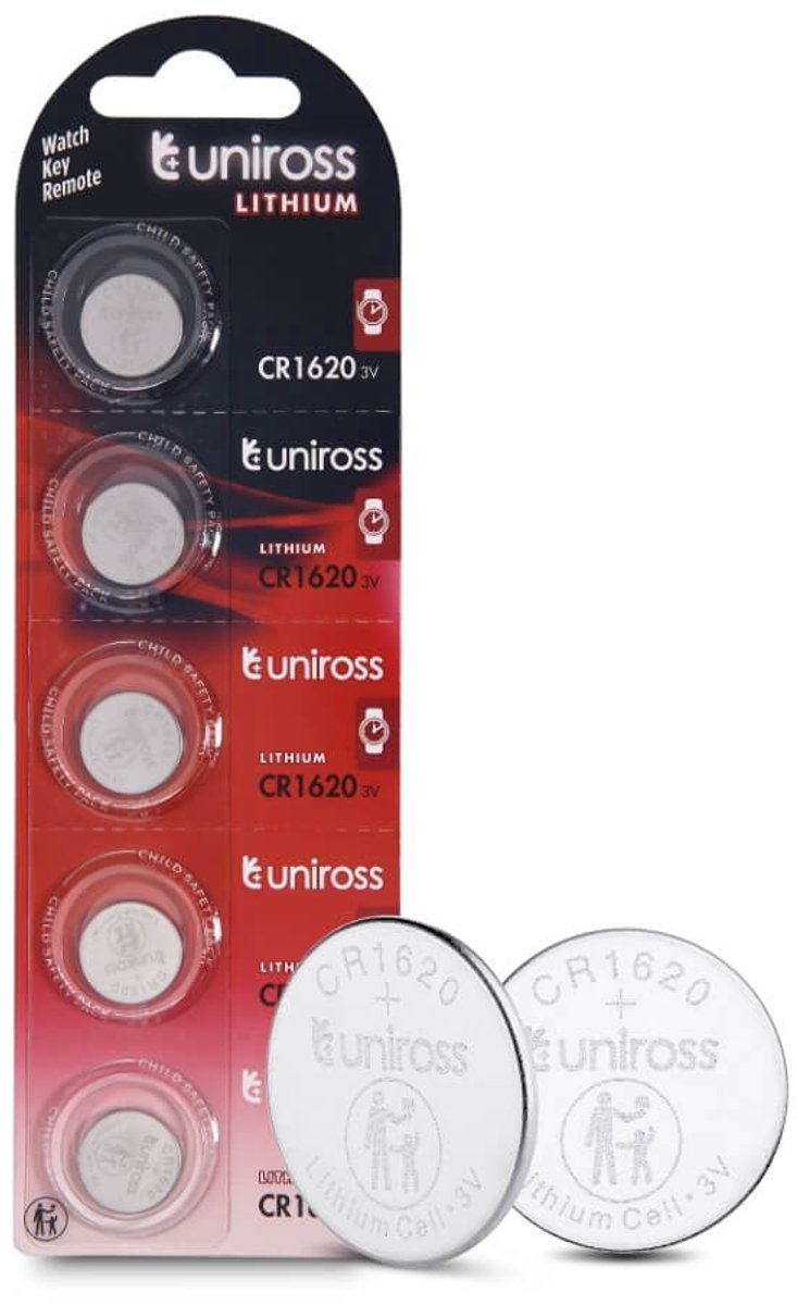 Uniross Lithium Button CR1620 3V 5 pack