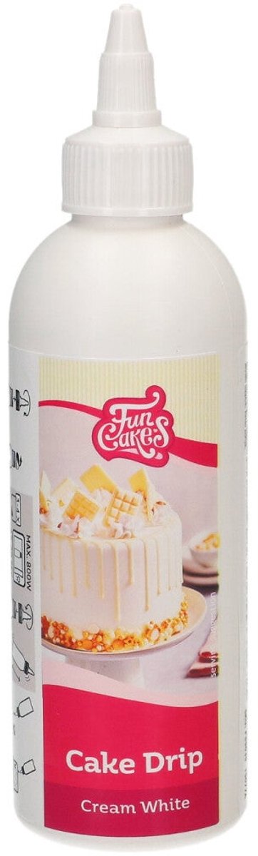 FunCakes Cake Drip - Roomwit - 180 g - Drip Cake Decoratie - Knijpfles