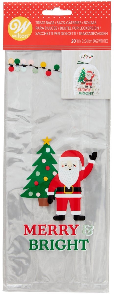 Wilton Traktatie Zakjes - 20 Stuks - Kerstmis - Snoepzakjes