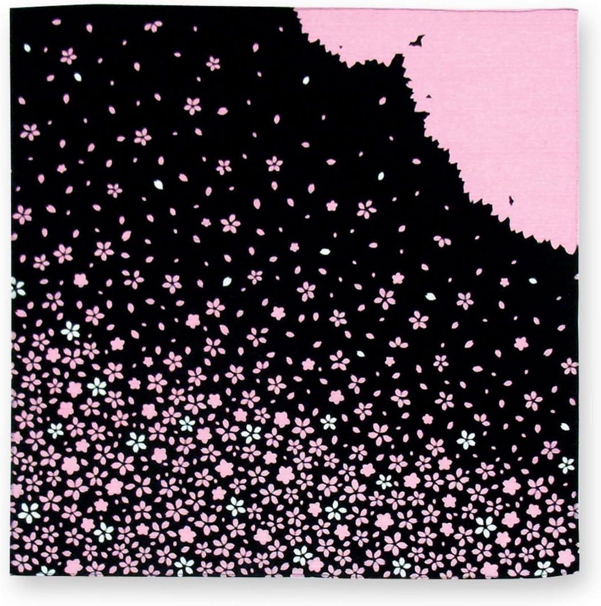 Japanse Katoenen Furoshiki Doek 50x50 cm - Bloemenpatroon