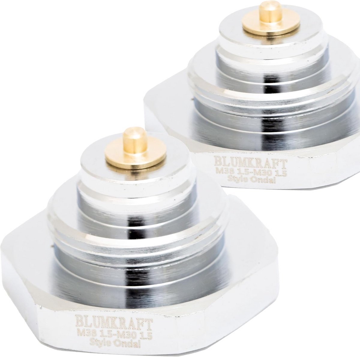Set van 2 Radiator Adapters M38 naar M30x1.5 voor Slimme Thermostaatknoppen