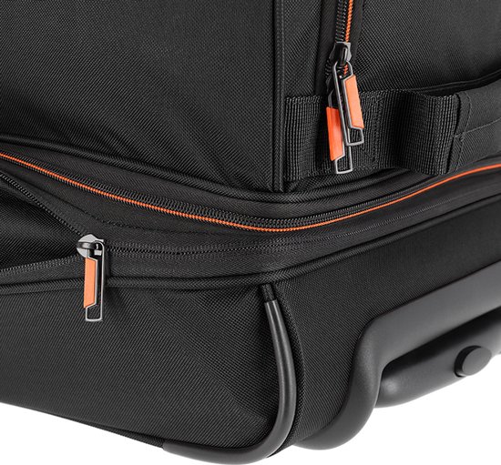 travelite Sac de voyage Valise Basics Wheeled Duffle Black / Orange Noir
