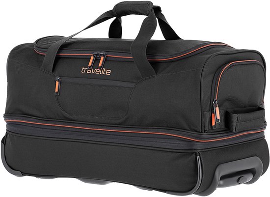 travelite Sac de voyage Valise Basics Wheeled Duffle Black / Orange Noir