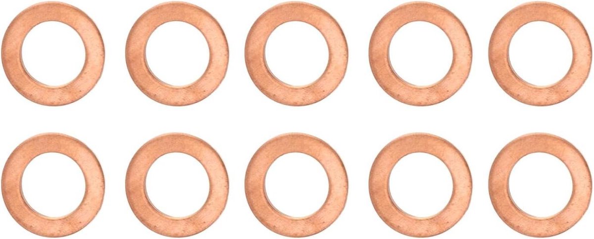 Olieaftapplug Pakking - Set van 10 koperen wasmachines - Olieverversing toebehoren.