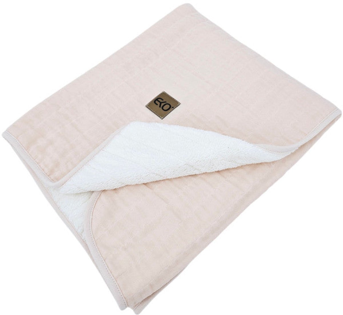 Fur Quilted Muslin Blanket ROSE PINK
