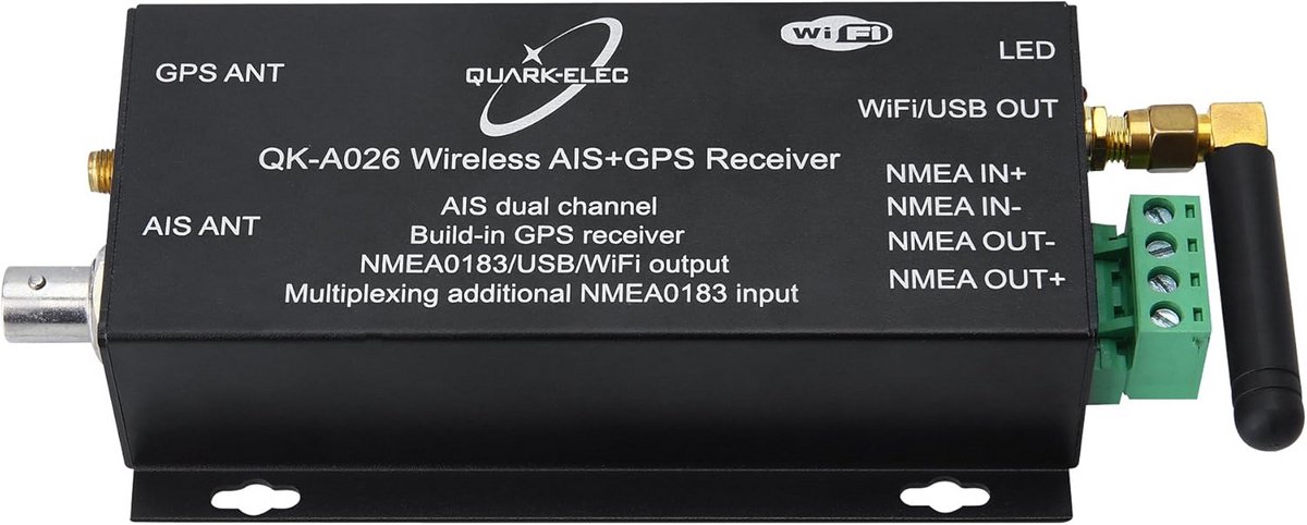 Draadloze AIS Ontvanger met Geïntegreerde GPS en WiFi - NMEA Data Streaming
