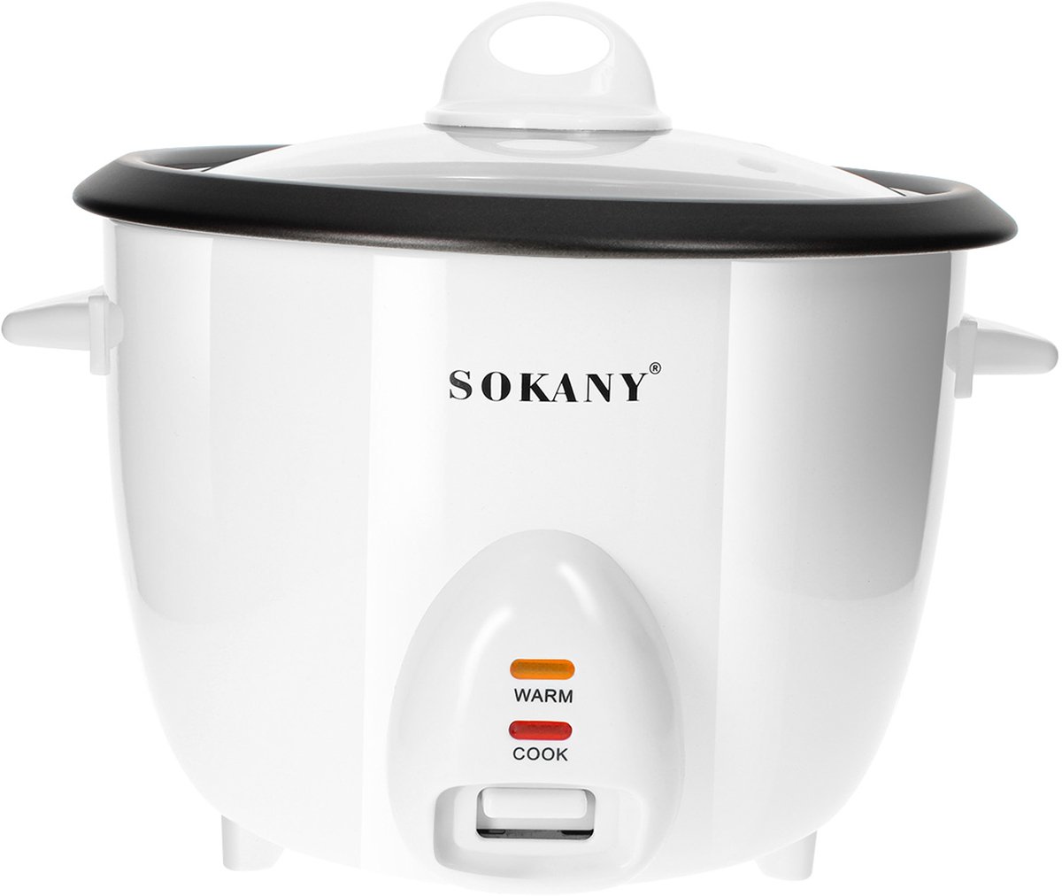 Sokany, Rijstkoker 1.8L met Stoommandje Compact en Warmhoudfunctie, Wit