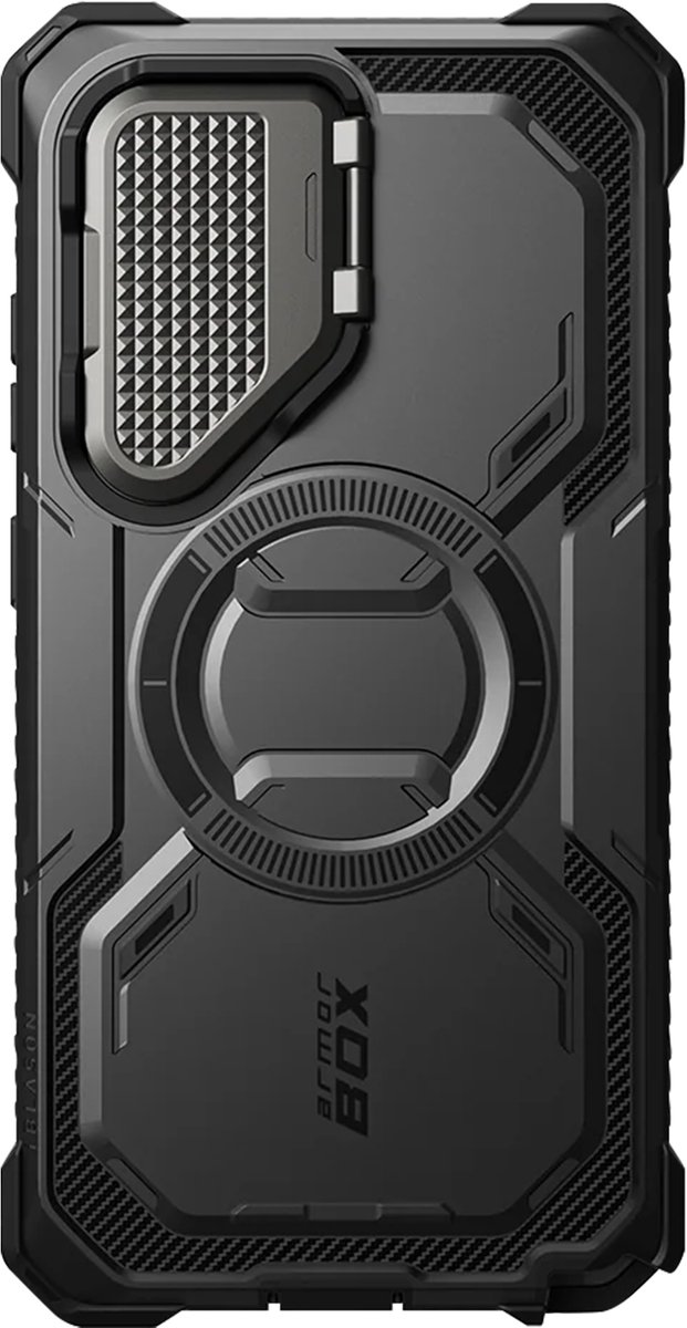 i-Blason, Integrale hoes Geschikt voor Samsung Galaxy S25 Ultra schokbestendig MagSafe compatibel, Zwart