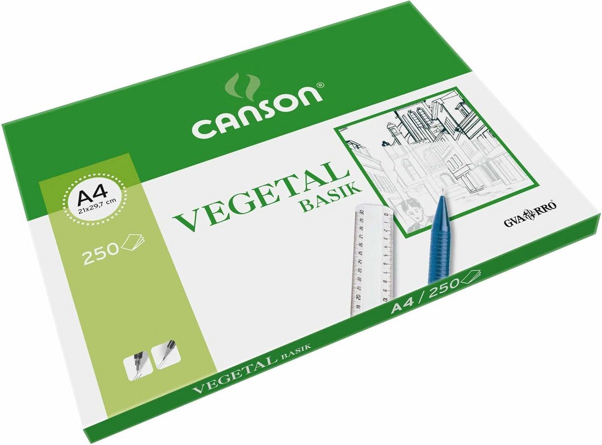 250 Vellen Groen Papier A4 95 g - Hoogwaardig Teken- en Archiefpapier