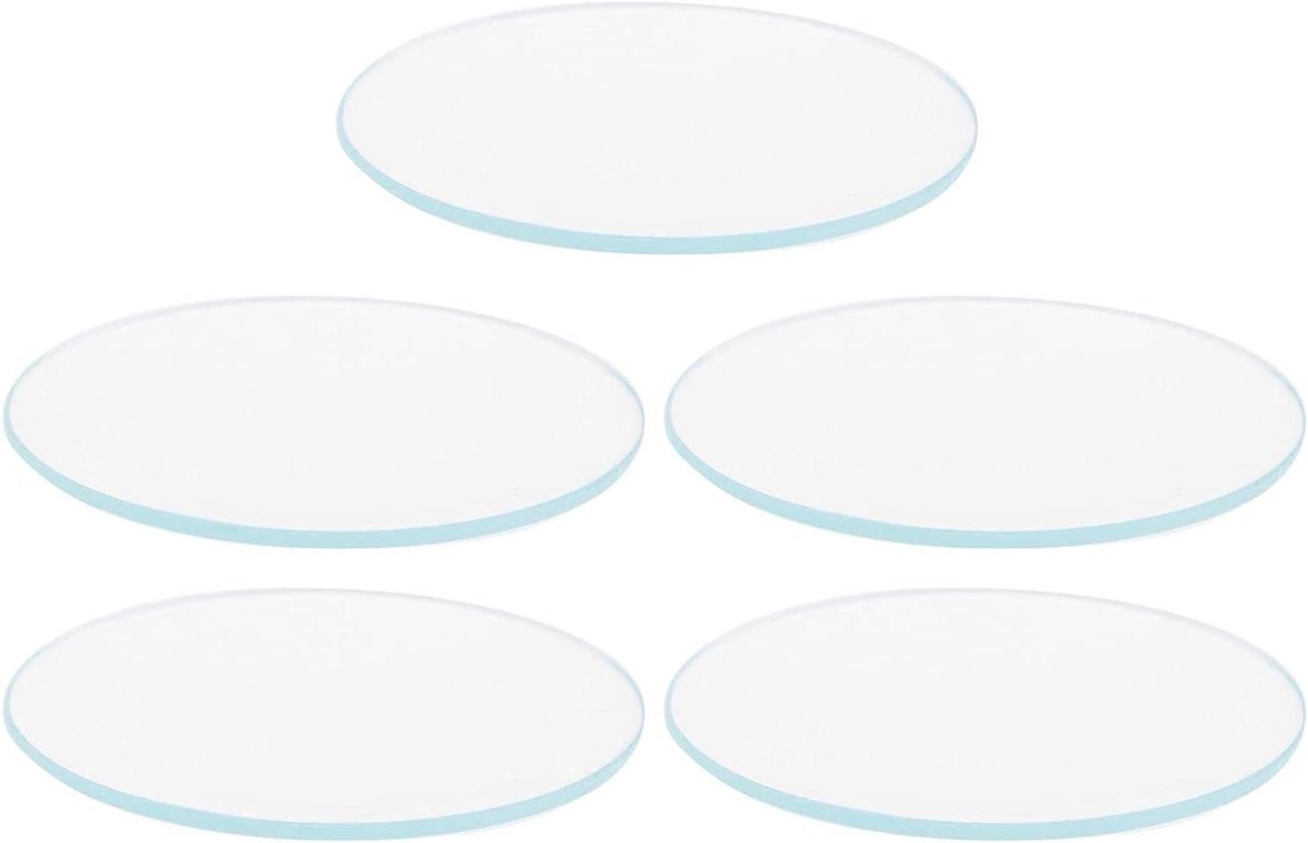 Allecto- Horloge Glas Vervangende Onderdelen - Kristallen Lens 37mm - Platte Ronde - Horloge Reparatie Tools - Ronde Platte Horloge Lens - 37mm - Geschikt voor Diverse Modellen - Transparant - 5 Stuks.