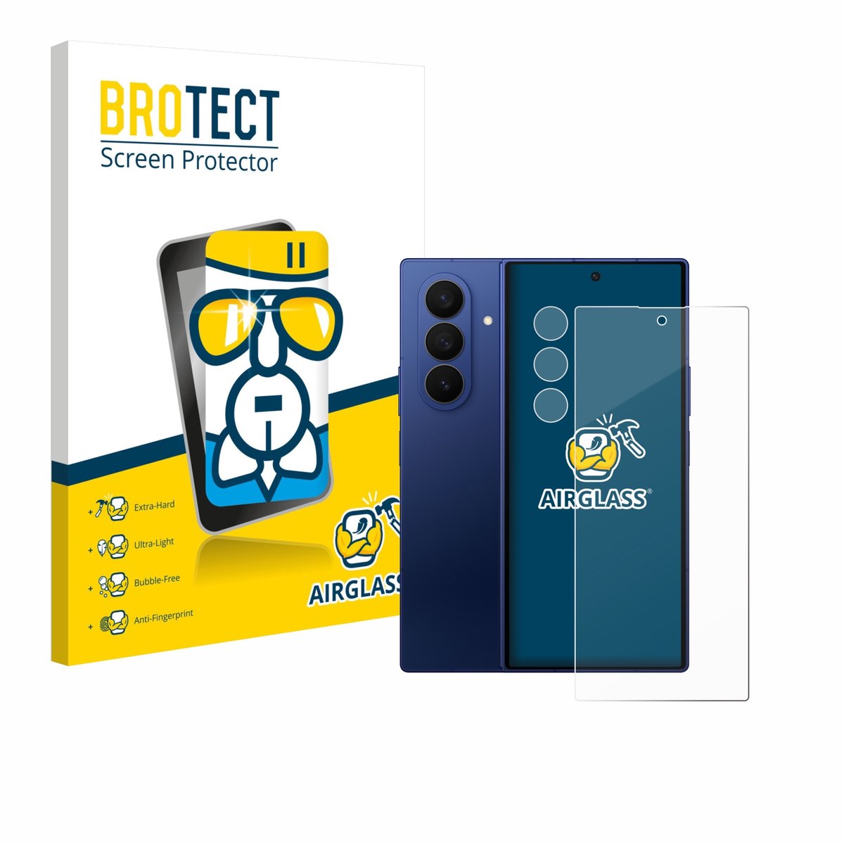 Screenprotector voor Samsung Galaxy Z Fold 7 (Voor+Camera) Beschermglas transparant