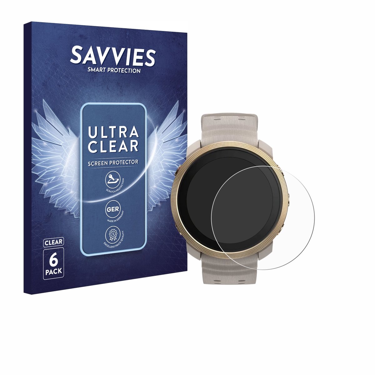Savvies - Screenprotector voor Polar Vantage M3 - Folie Beschermfolie transparant 6 Stuks