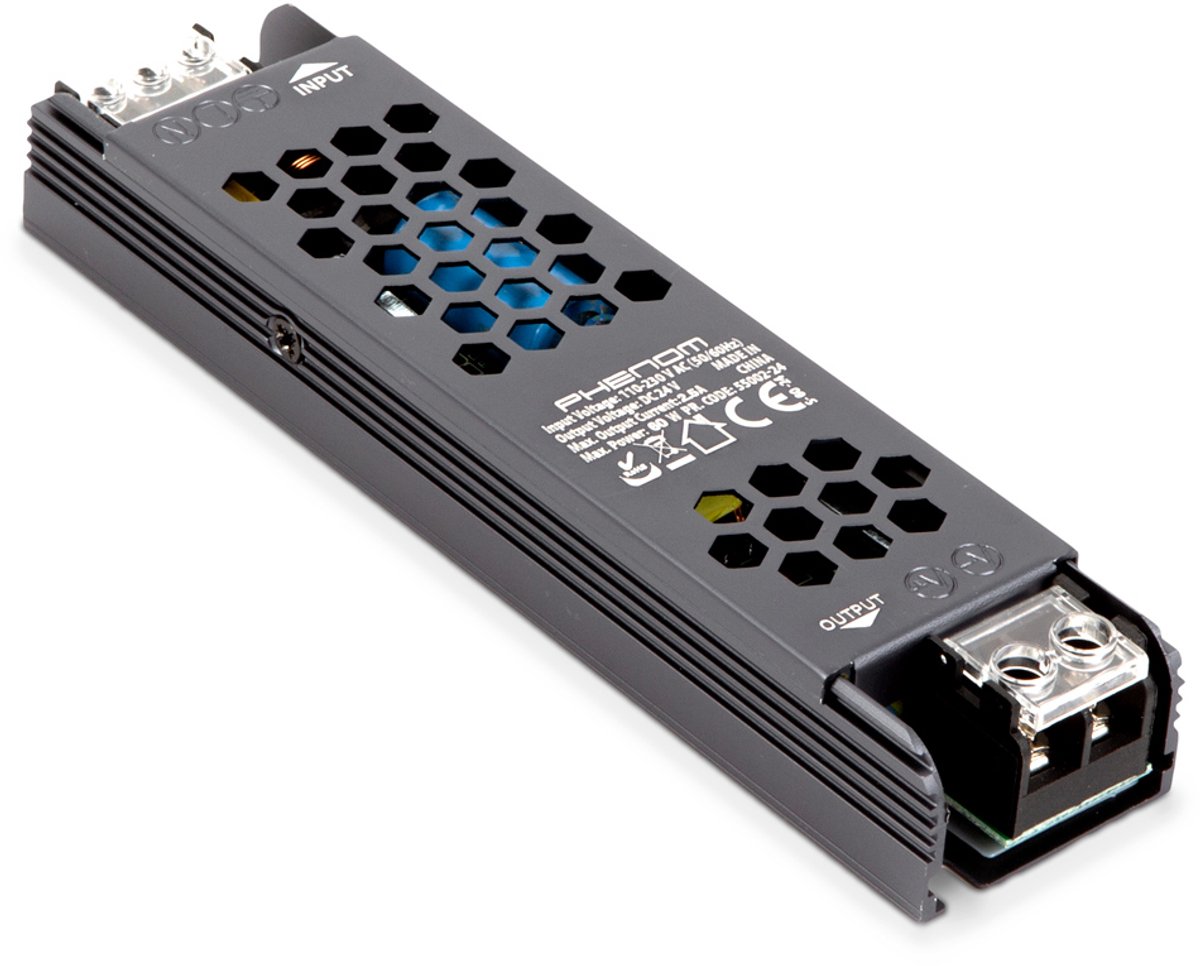 LED Voeding – Trafo – Voor o.a. LED Strip - Gestabiliseerde Transformator Netvoeding 12V DC 5A - 60W - Geschikt Voor LED-Verlichting en Industriële Toepassingen [55002-12]