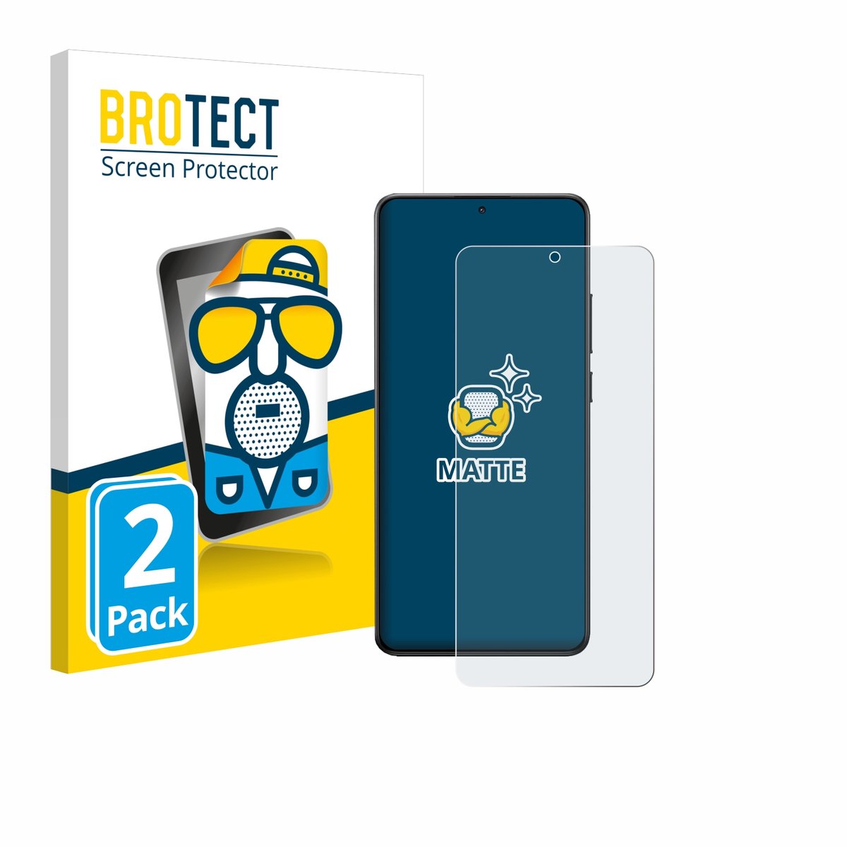 BROTECT - Screenprotector voor Xiaomi Poco X7 Pro - Folie Beschermfolie matte 2 Stuks