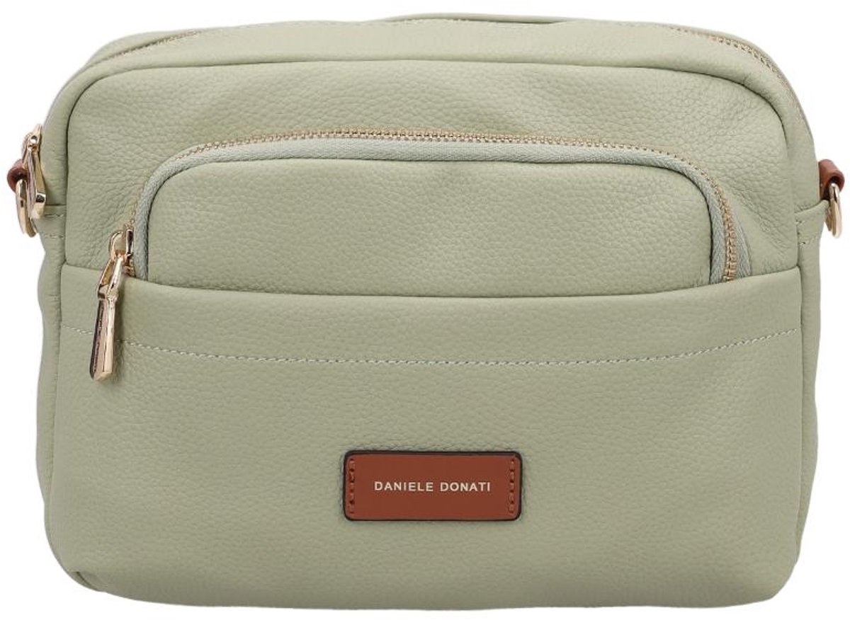 Daniele Donati Luca Crossbodytas Medium Dames - Imitatieleer - Groen