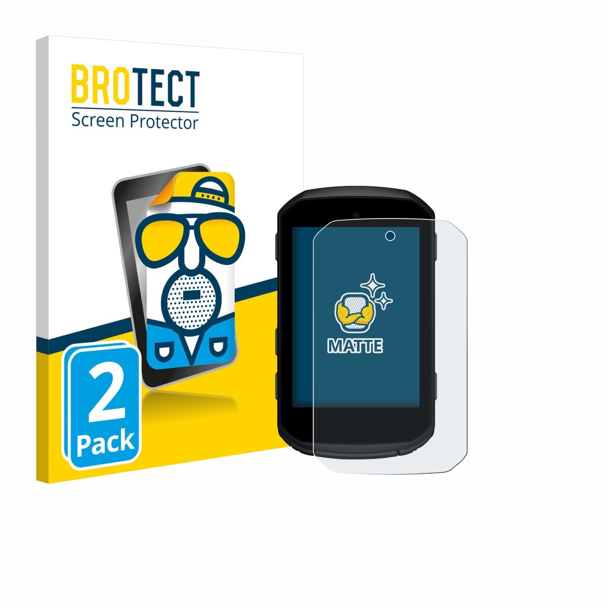 BROTECT - Screenprotector voor Garmin Edge 850 - Folie Beschermfolie matte 2 Stuks