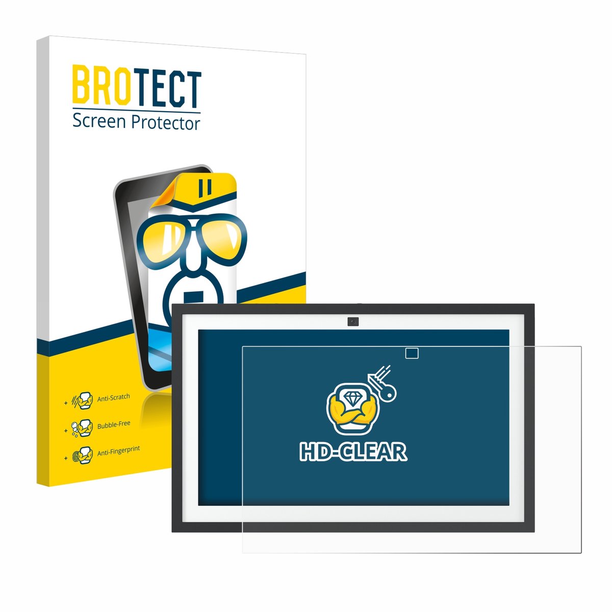 BROTECT - Screenprotector voor Amazon Echo Show 15 2024 - Folie Beschermfolie transparant