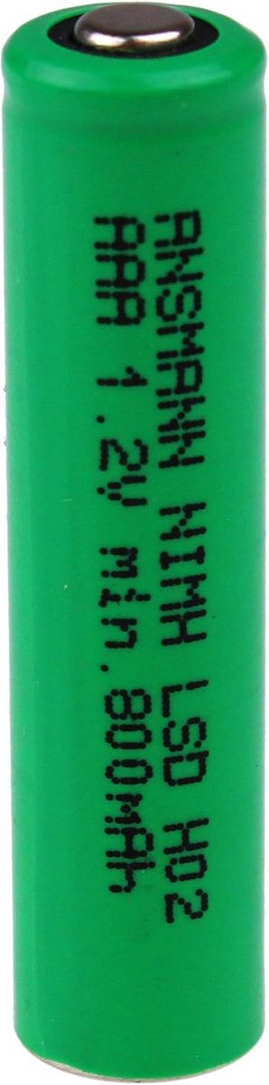 Oplaadbare AAA Batterij 800mAh 1.2V NiMH LSD Flat-Top - Groen