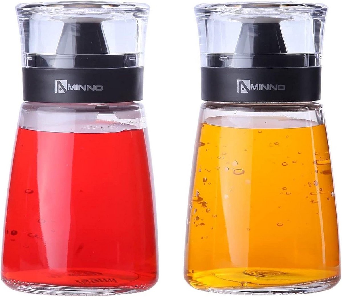 Glazen Olie en Azijn Set - Dispenser Set met Dopsels voor Keuken