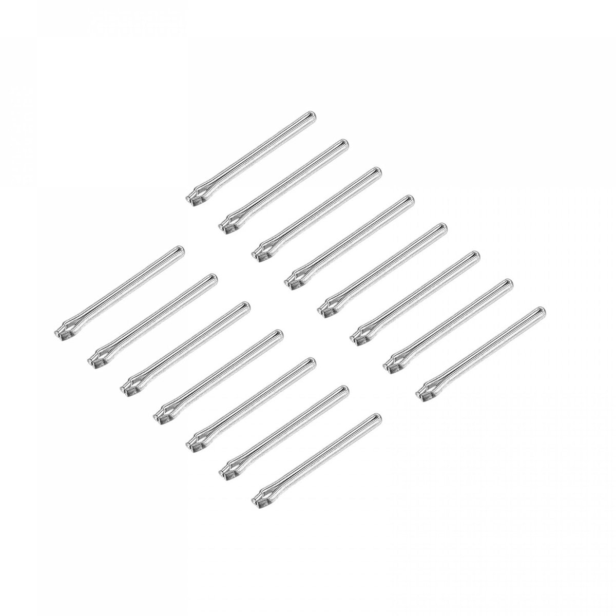 15 stuks 14 mm horlogeband link veiligheidspen 1 mm armbanden voor reparatie zilverkleurig